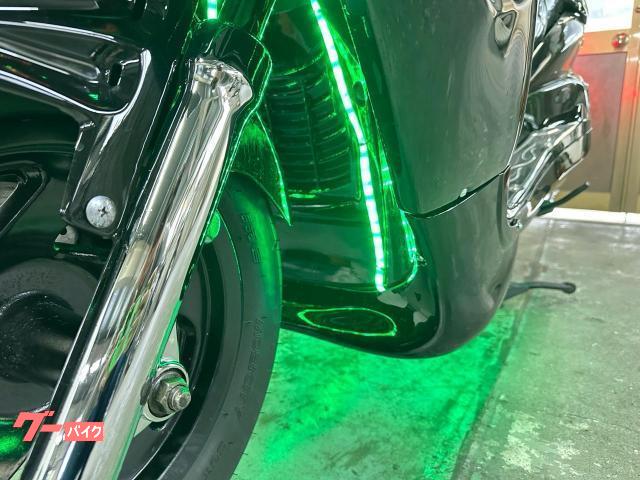 カチアゲツインマフラー‼︎【YAMAHA マジェスティ】スピーカー‼︎LED付き‼︎ ヤマハ マジェスティC LEDスピーカー2発 下回りレインボーLED