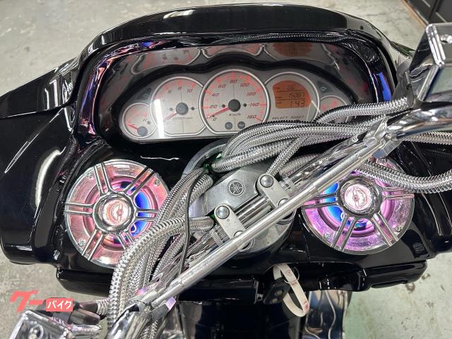 値下げ！！【YAMAHA マジェスティ】ブラック フルカス LEDレインボー スピーカー ヤマハ マジェスティC LEDスピーカー2発 下回りレインボーLED