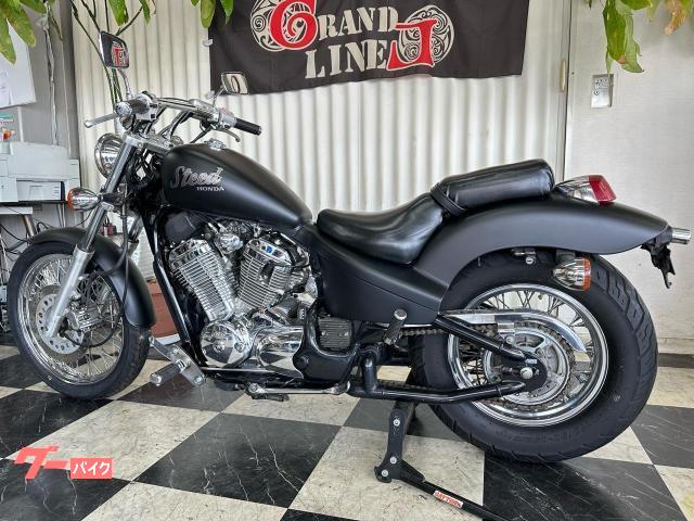 ホンダ スティード400 純正マフラー フロントタイヤ新品 フル塗装