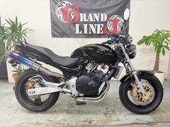 ホンダ　ＨＯＲＮＥＴ　ＬＥＤヘッドライトバルブ　リアライズマフラー　コンドルハンドル　フル塗装　１９９７年式　４０馬力　フルブラック