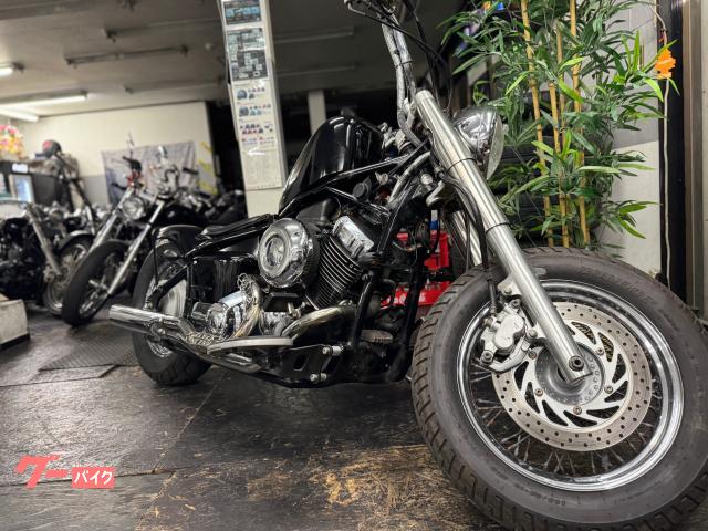 ドラッグスター４００クラシック　２ｉｎ１極太スラッシュカットマフラー　スポーツスタータンク　フルカスタム