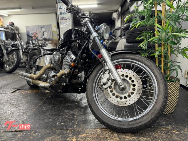ドラッグスター４００　ロングドラッグパイプマフラー　　ドラッグバー　　トリプルツリー　ＥＴＣ　フルカスタム