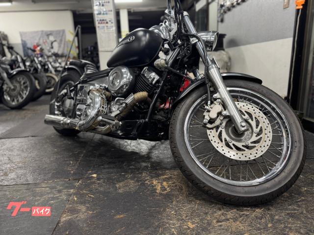 ドラッグスター400 タックロールシート フラットフェンダー シーシーバー マッドブラックフルカスタム