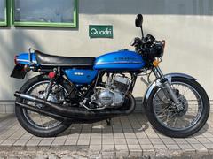 カワサキ　３５０ＳＳ　米Ｂｉｌｌ製チャンバー　ビルチャン　社外ハンドル　デイトナ電圧計