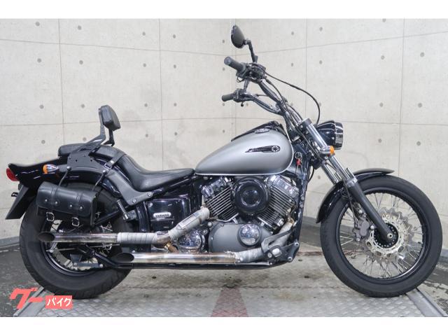 ドラッグスター４００　ＶＨ０２Ｊ　セミファイナル　車検対応スラッシュカットマフラー　ＥＴＣ　ＵＳＢ　サドルバッグ　６９９０８