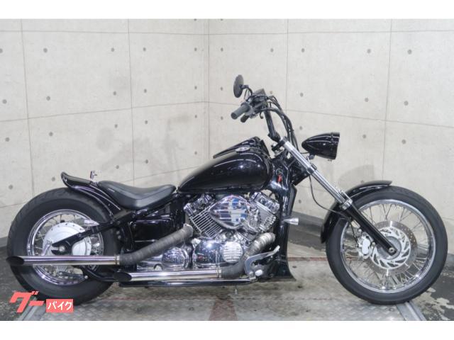 ドラッグスター４００　ＶＨ０２Ｊ　ＥＴＣ　スラッシュカットマフラー　ローダウン　シングルシート　他カスタム多数　７７８９５