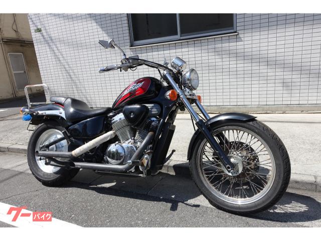 スティード４００ＶＳＥ　赤黒　ＮＣ２６　マフラー　Ｖツインエンジン　キャブ車　４スト