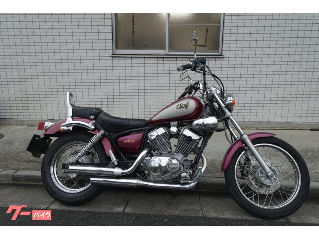 NO.4588　ＸＶ２５０ビラーゴ　空冷Ｖツイン２５０ｃｃ　アップハンドル　ワインレッド＆シルバー　☆彡 XV250(3DM)ビラーゴ ビンテージ風シーシーバー ラビットハンドル