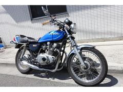スズキ　ＧＳ４００　ＧＳ４００　青　キャブ車　ツインエンジン　マフラー　シート　ハンドル改　ライトカスタム