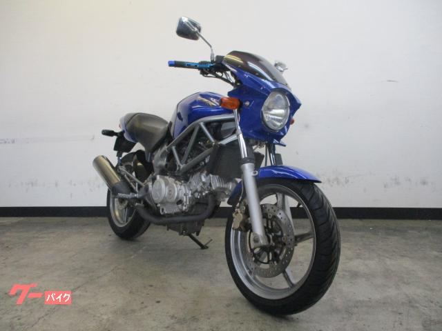 ホンダ VTR250 キャブレター車 タコメーター社外 スライダー 青