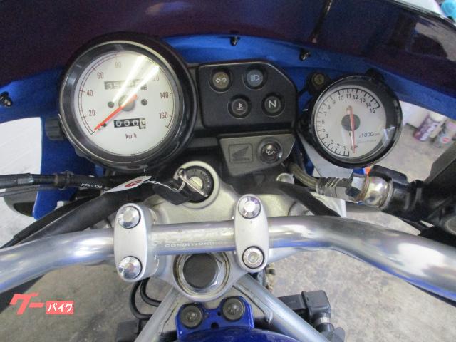 ホンダ VTR250 キャブレター車 タコメーター社外 スライダー 青