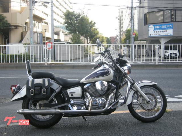 ドラッグスター２５０　ＥＧガード　ツーリングバッグ　カスタムマフラー　Ｗシールド　バッグレスト