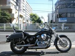 ヤマハ　ドラッグスター２５０　ＶＧ０２Ｊ　ブラック　シーシーバー　バッグレスト　スラッシュカットマフラー