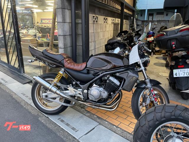 ＢＡＬＩＵＳ−II　カスタム　スタビライザー付きスイングアーム　社外マフラー　スーパーコルサ　Ｎｅｗカスタムペイント