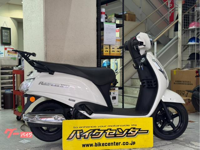 アドレス１２５　ＤＰ１２Ｈ型　ホワイト　純正リアキャリア　インジェクションモデル