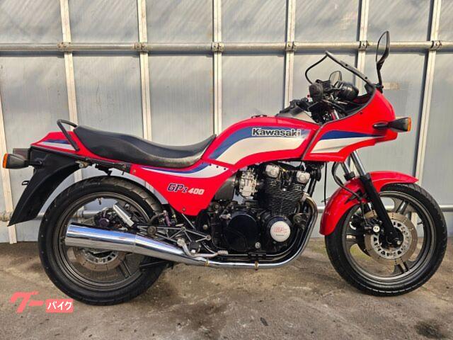 ＧＰＺ４００Ｆ　フルノーマル　キャブレター／Ｆフォーク／ブレーキキャリパＯＨ　前後タイヤ／バッテリー／プラグ／エアフィルタ等新品
