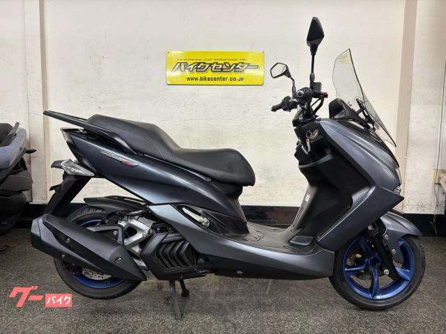 マジェスティＳ　２０１８年モデル　マットダークブルーイッシュグレーメタリック　リアキャリア　カスタムスクリーン・ブレーキレバー