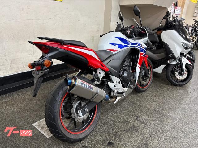 現車確認大歓迎！ホンダ　CBR400R ABS 2013年 OVERマフラー 走行15600キロ車検有り ホンダ CBR400R 2013年モデル ロスホワイト 6速MT