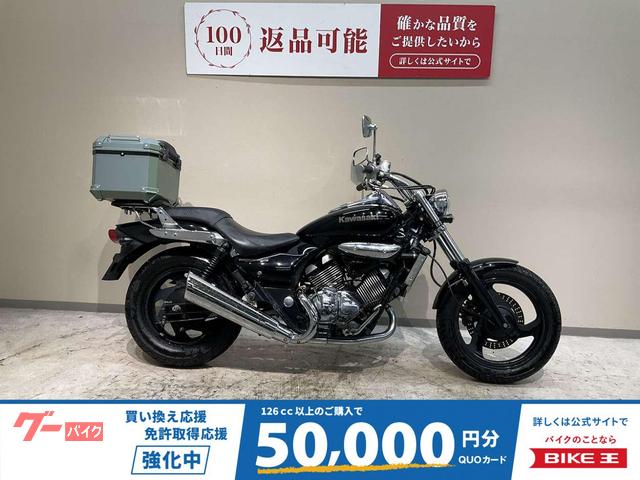 エリミネーター２５０Ｖ／リアキャリア＆トップケース／２００６年モデル／バックレスト付きトップケース／サイドバッグサポート装備