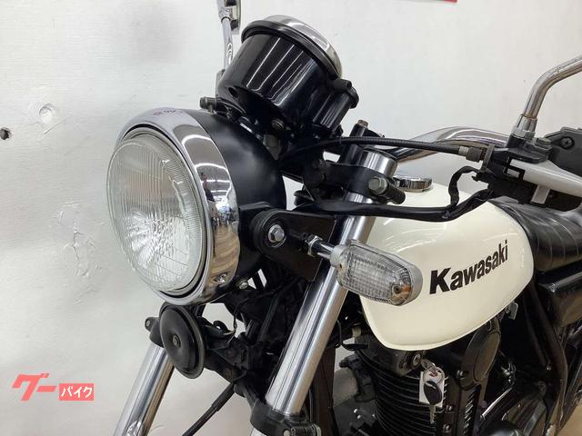 カワサキ 250TR タックロール風シート メッキフェンダー