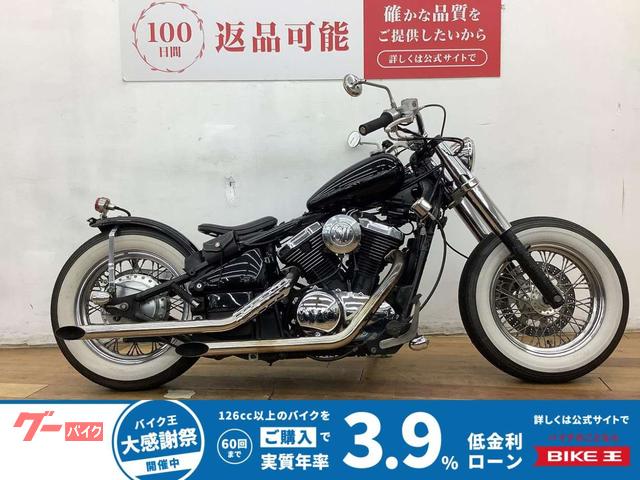 バルカン４００クラシック　フルカスタム　ボバースタイル　ソロシート　ホワイトリボン　ワイドハンドル