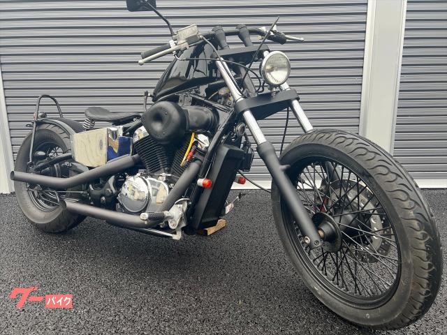 スティード４００　１９９２年　スポーツスタータンク　スラッシュカットマフラー　フラットバー　フラットフェンダー　ソロシート