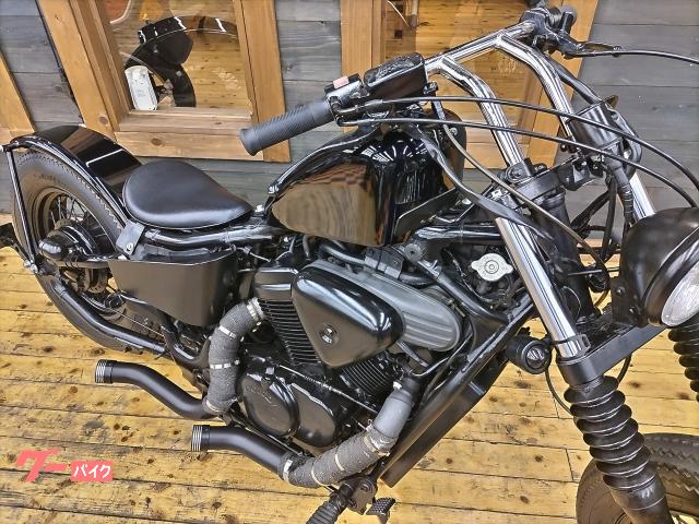 ホンダ スティード400 ブラックアウトフルカスタム ターン