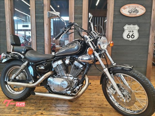ＸＶ２５０ビラーゴ　３ＤＭ　マーヴィングスラッシュカットマフラー　バックレスト付き