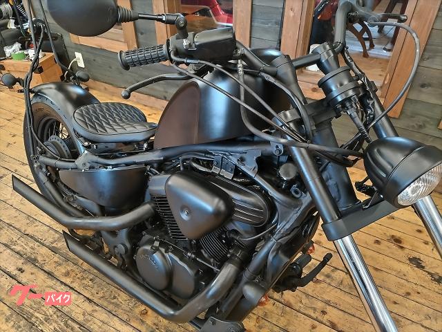 溶接工が作ったシーシーバー ツイストドラッグスター400 スティード用 