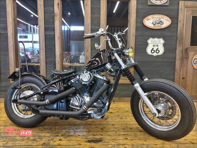バルカン４００クラシック　フルカスタム　カスタムペイント　スラッシュカットマフラー　ＳＵエアクリーナー　前後ビンテージタイヤ他多数