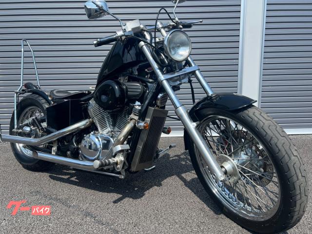 スティード４００　２００１年　スポーツタンク　スラッシュカットマフラー　ロングシーシーバー　ソロシート　ティアドロップエアクリ