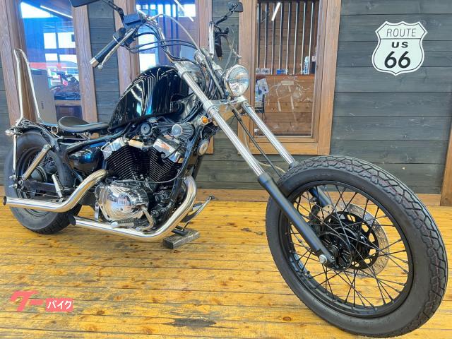 XV250ビラーゴ 1994年モデル スポタン スラッシュカットマフラー リジットサス チョッパースタイル フルカスタム車
