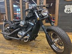 カワサキ　バルカン４００クラシック　２００１年　フルカスタム　スラッシュカットマフラー　シーシーバーショート　スポタンフラットフェンダー