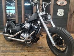 カワサキ　バルカン４００クラシック　フルカスタム　スポタン　ドラッグパイプマフラー　ＳＵクリーナー　前後ビンテージタイヤ　ＬＥＤライト他