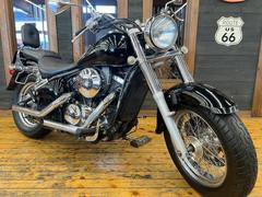 カワサキ　バルカン４００クラシック　１９９６年　スラッシュカットマフラー　純正オプションバックレスト　前後ブレットウインカー