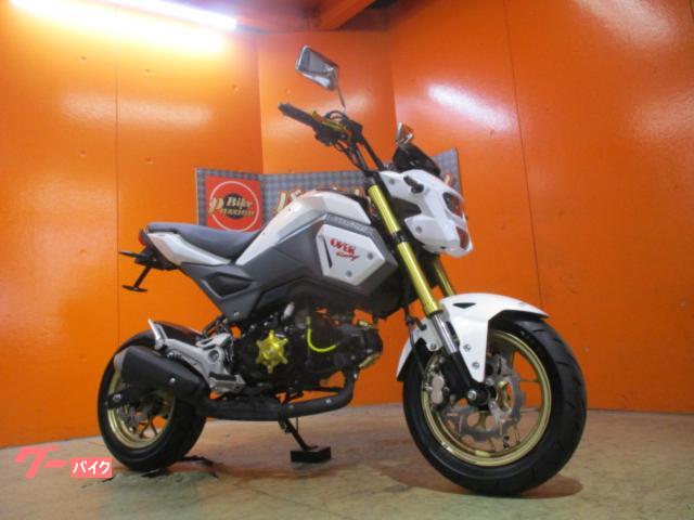 グロム　２０２０年　後期四角目　左右社外レバー　フェンダーレス　ＬＥＤウインカー　ＵＳＢ電源　パールヒマラヤズホワイト