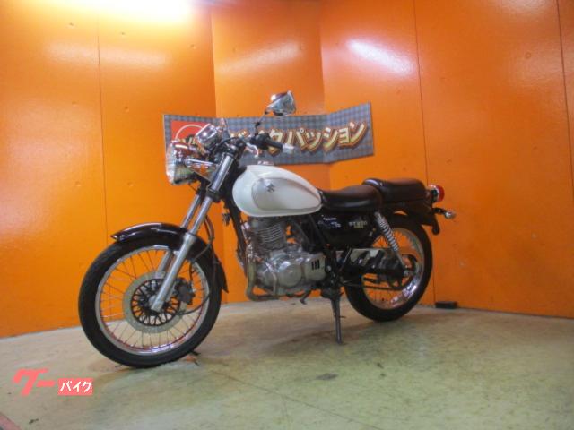スズキバイクST250Eタイプ純正マフラーと市販のミラー スズキバイクST250Eタイプ純正マフラーと市販のミラー