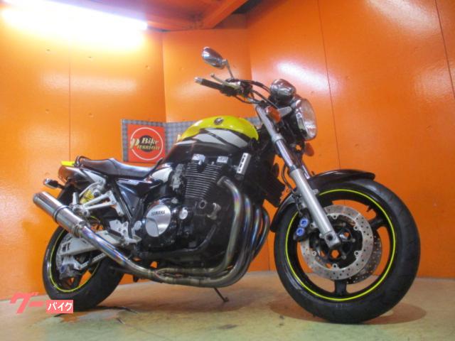 XJR1300 2004年マイナーチェンジ後モデル 社外フルエキステンレスマフラー スライダー レディッシュイエローカクテル