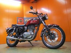 カワサキ　エストレヤ　２００７年モデルチェンジ後電子制御フューエルインジェクションモデル　社外マフラー　キャンディファイアレッド