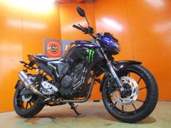ヤマハ　ＦＺ２５　ＡＢＳ　２０２０年モデル　社外マフラー　フェンダーレス　モンスターカラー　前後タイヤバリ溝　ＵＳＢ電源　純正鍵２本