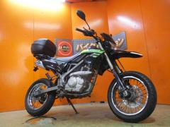 カワサキ　Ｄトラッカー１２５　２０１１年モデル　デルタマフラー　社外キャリア　ＢＯＸ　純正鍵２本　エボニーカラー