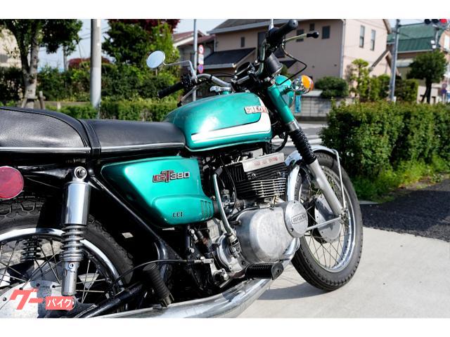 SUZUKI GT380 オートバイ ミニチュアモデル グリーン