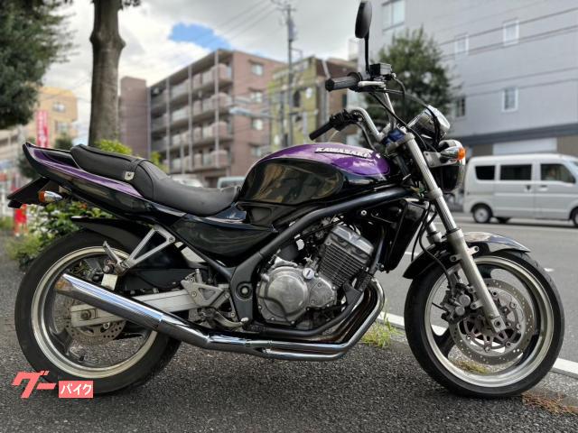 カワサキ ＢＡＬＩＵＳ ブラックパープル ＮＥＷペイント ＵＰハンドル メッキ集合管｜ＫＭＤ ＹｏｋｏｈａｍａＢａｓｅ  （ケイエムディ）｜新車・中古バイクなら【グーバイク】