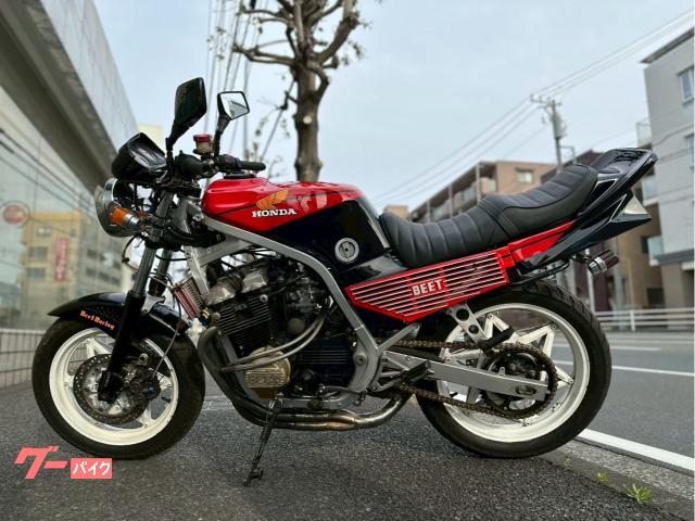 ホンダ CBR400F 黒/赤 社外マフラー タックロールシート ホンダ CBR400F 黒/赤 社外マフラー タックロールシート
