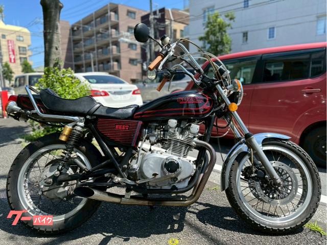 ＧＳ４００　ブラックレッド　カスタムペイント　アップハンドル　エクセルリム　アルフィン　ハス切集合管　タックロールシート
