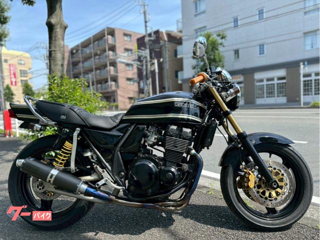 ＺＲＸ４００−II　ディアブロカラー　カーボンマフラー　クリアヘッドライトレンズ　ゴールドフォーク　ヨーロピアンウィンカー