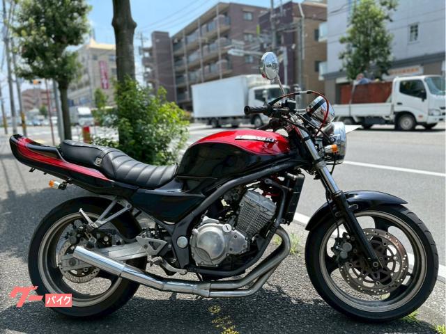 ＢＡＬＩＵＳ　黒／赤ボールカラー　メッキ集合管　ロングテール　Ｒフェンダーレス仕様