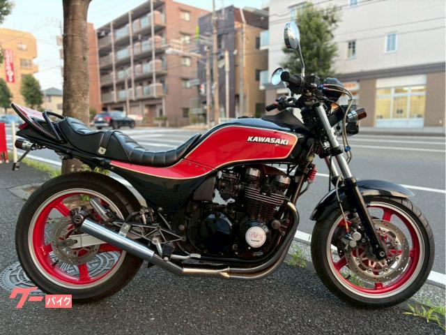 ＧＰＺ４００Ｆ　ブラック／レッド　メッキ集合管　タックロールシート　ハネテール　ヨーロピアンウィンカー