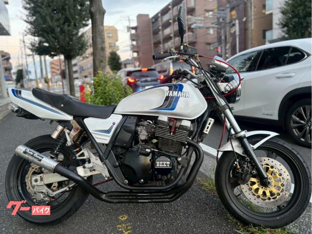 ＸＪＲ４００　ホワイトブルーＹＳＰ　アップハンドル　プリティーレーシング　ＢＥＥＴ　サンスター　軽スロ