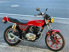 カワサキ　Ｚ２５０ＦＴ　レッドカスタム　ハーフペイントホイール　集合管　イエローレンズ
